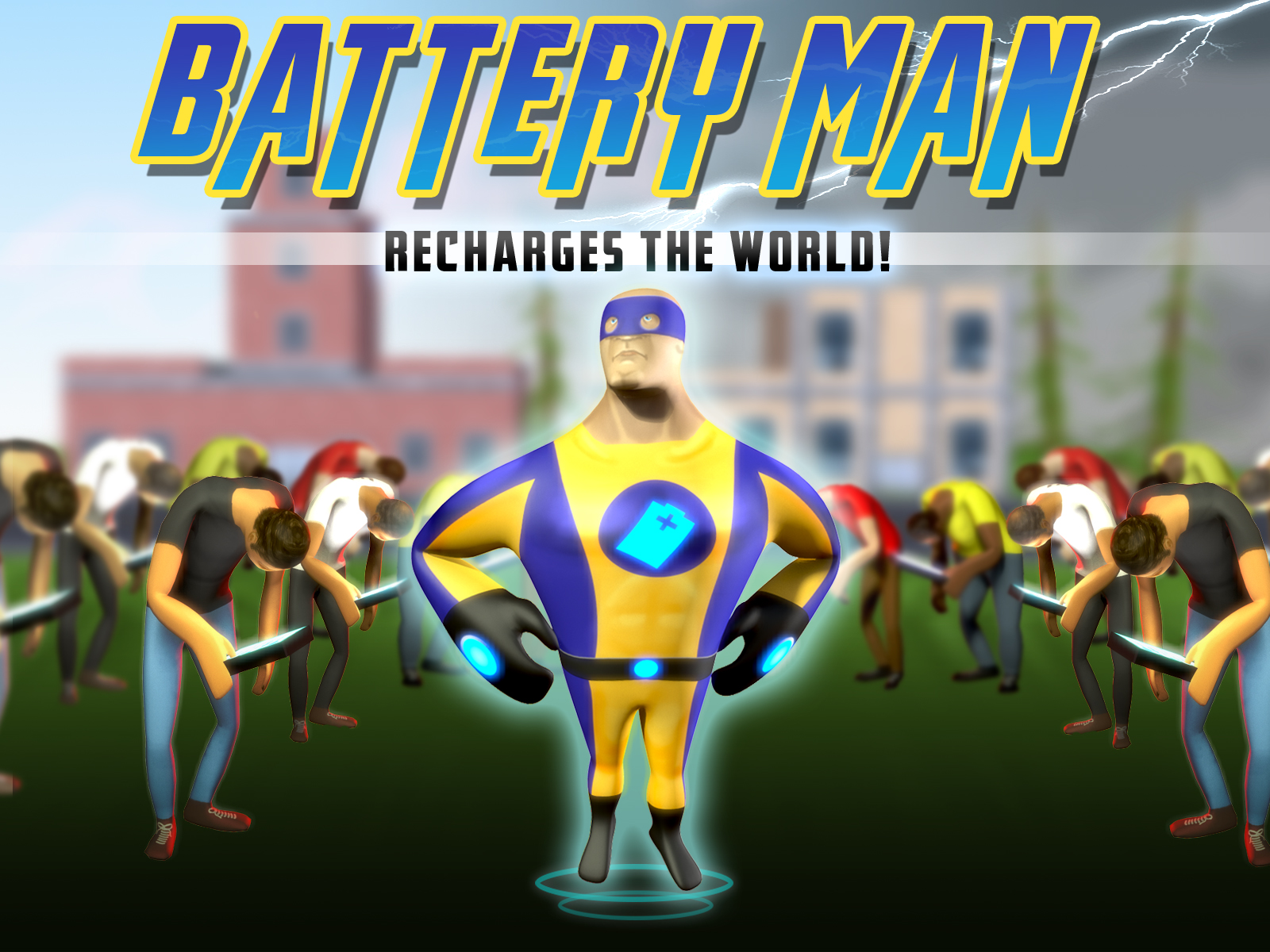 TitleScreen of BatteryMan Recharges the World